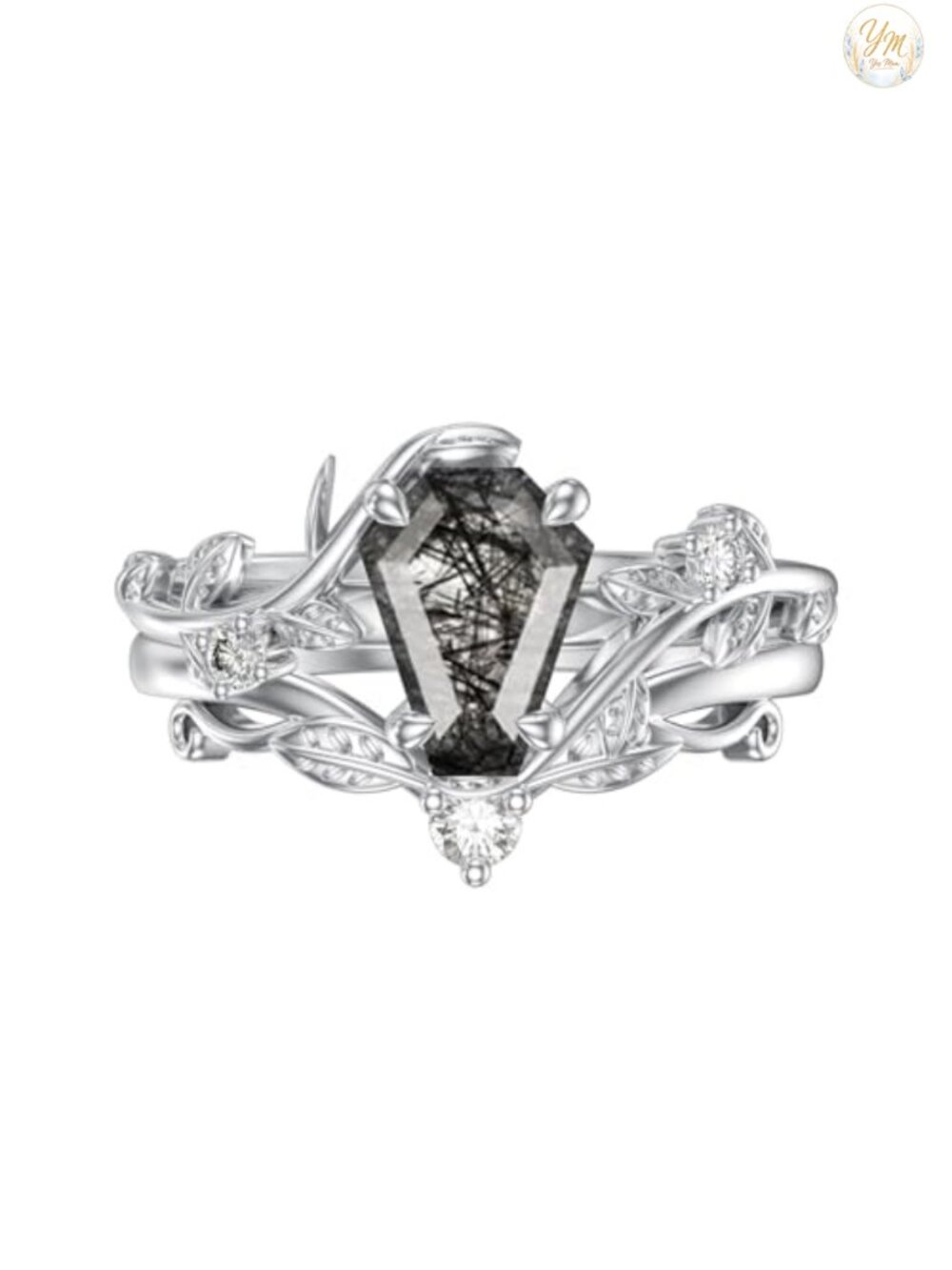 Natural Moss Agate Ring 925 Sterling Silver Women